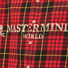 MASTERMIND WORLD Men's Oversized Plaid Shirt in Red
