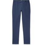 INCOTEX - Slim-Fit Stretch-Cotton Twill Trousers - Blue