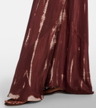 Anna Kosturova Tie-dye silk maxi dress