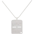1017 ALYX 9SM Silver Military Tag Necklace