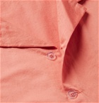 Cleverly Laundry - Piped Garment-Dyed Washed-Cotton Pyjama Shirt - Pink