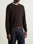 Incotex - Zanone Virgin Wool and Cashmere-Blend Sweater - Brown
