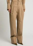 Darkpark Diana Cotton-poplin Trousers Camel
