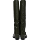 FIDAN NOVRUZOVA Khaki Havva Chunky Heel Tall Boots