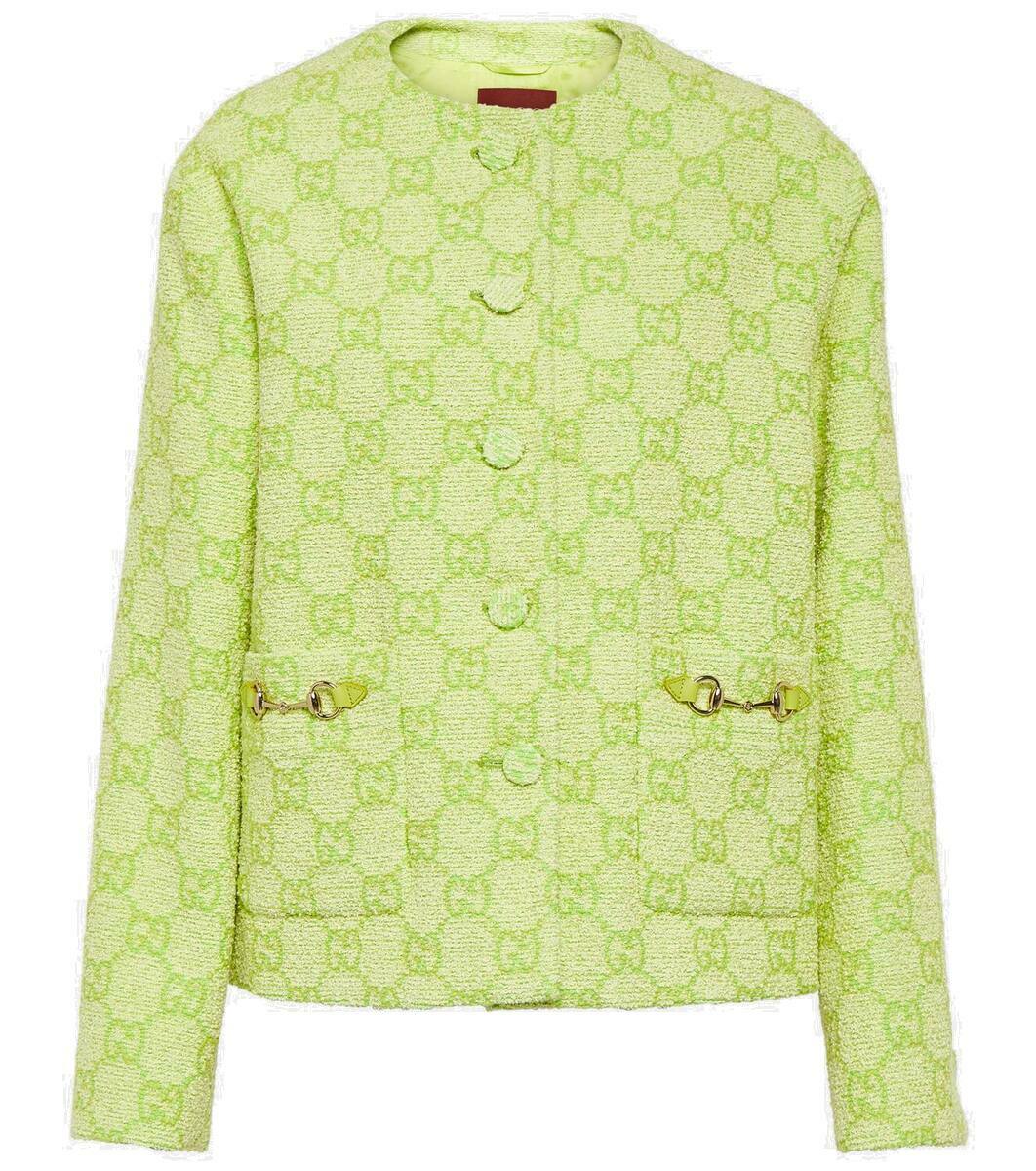 ジャケット GUCCI BOUCLE WOOL JACKET Gucci Embellished bouclé tweed wool jacket Gucci