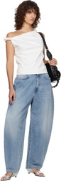 Róhe Off-White Sculptural Cotton Silk Top