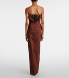 Roksanda Shani wool and cotton bustier gown