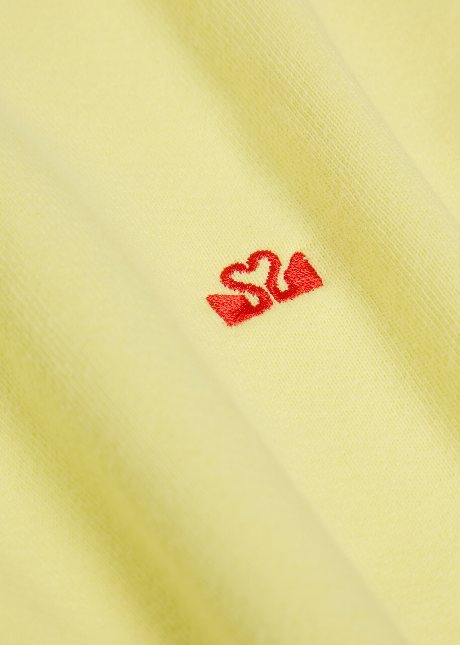 Spence Logo-embroidered Cotton Sweatshirt Yellow