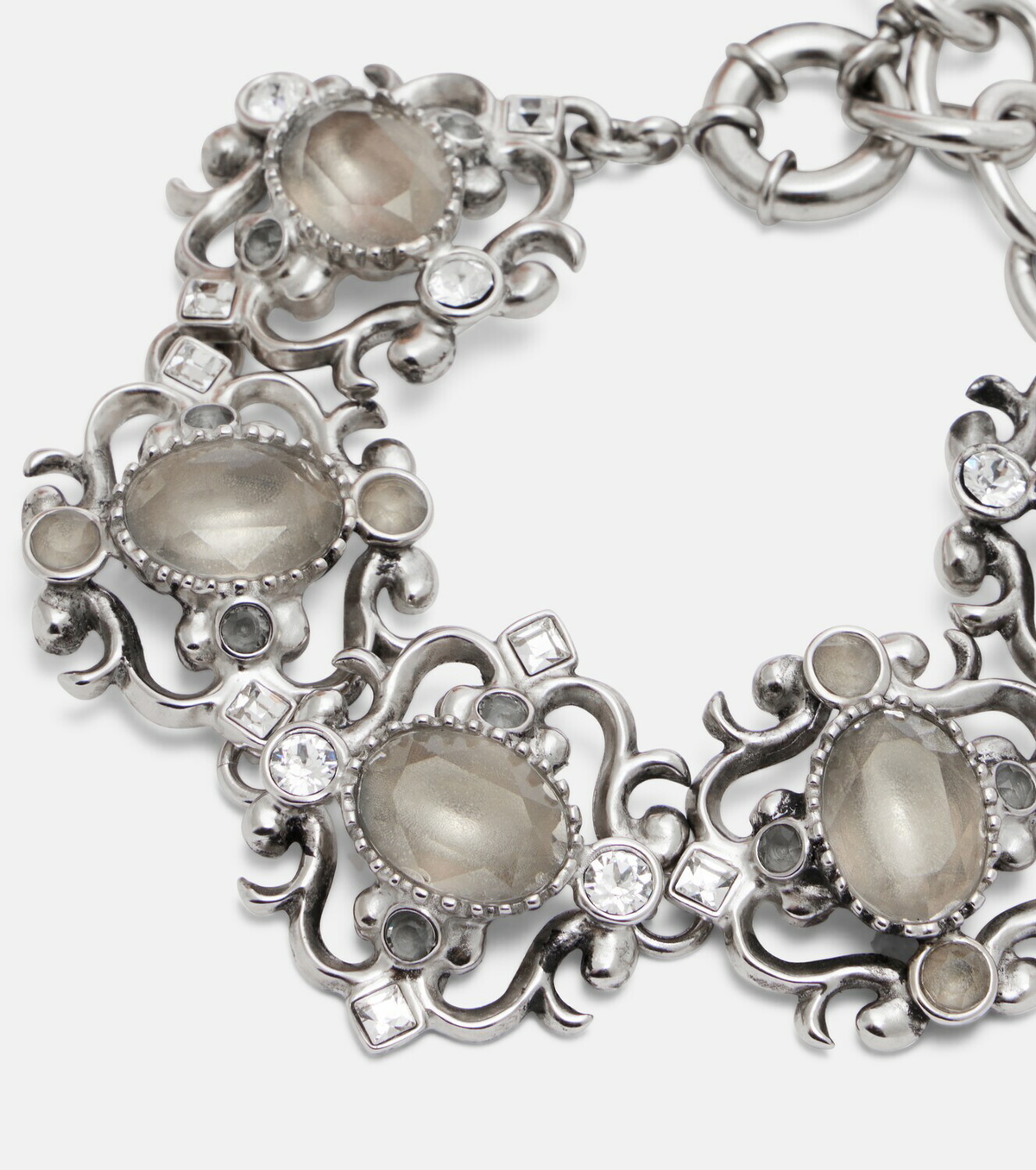 Saint Laurent Cassandre embellished bracelet