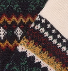 Anonymous Ism - Fair Isle Jacquard-Knit Socks - Men - Navy