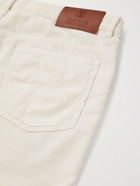 Brunello Cucinelli - Straight-Leg Cotton-Corduroy Trousers - Neutrals