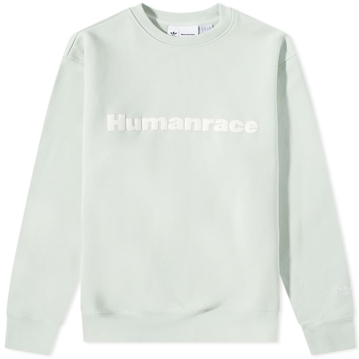 Photo: Adidas x Pharrell Williams Premium Basics Crew Sweat in Linen Green