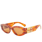 Miu Miu Eyewear Women's 11WS Sunglasses in Havana/Brown