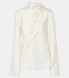 Róhe Scarf-detail silk foulard blouse