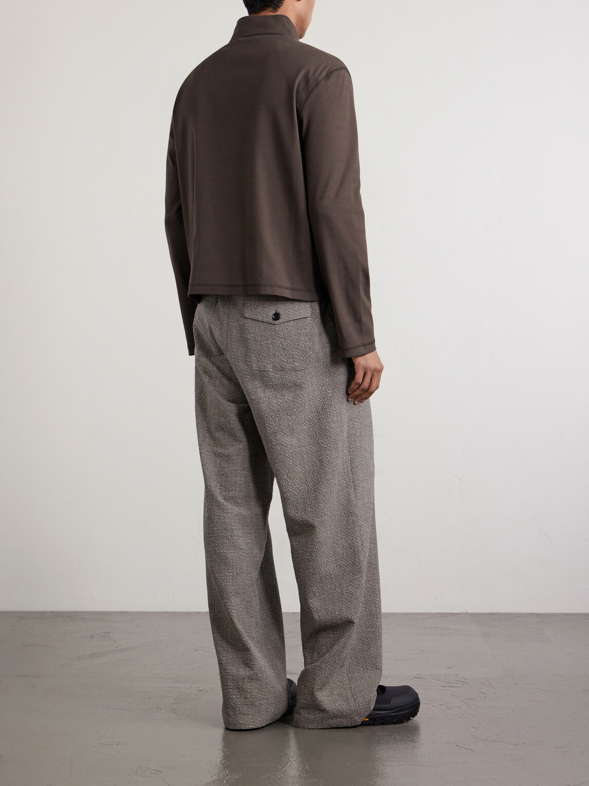 Amomento - Cotton Zip-Up Sweater - Brown