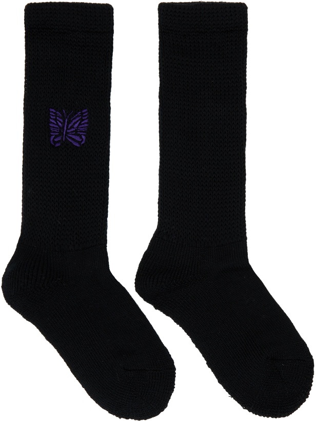 Photo: NEEDLES Black Pile Socks