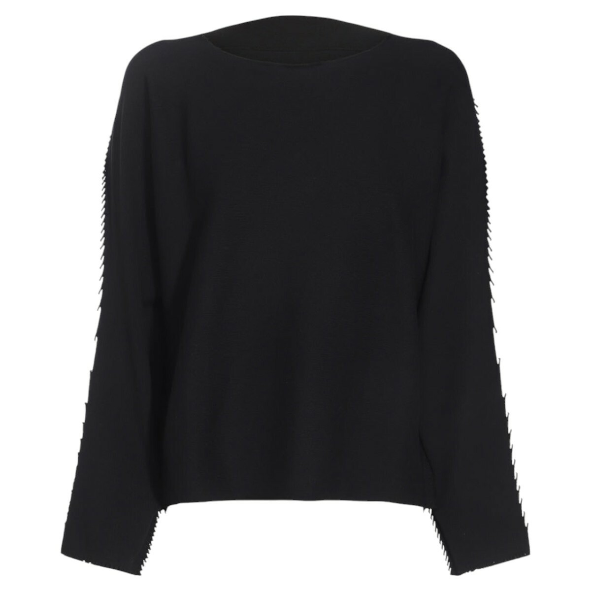 ISSEY MIYAKE MEN サマーニット Tシャツ レーヨン ブラック 1 OVAL #2000XMS: Shrunk Cotton T-Shirt — My Clothing Archive