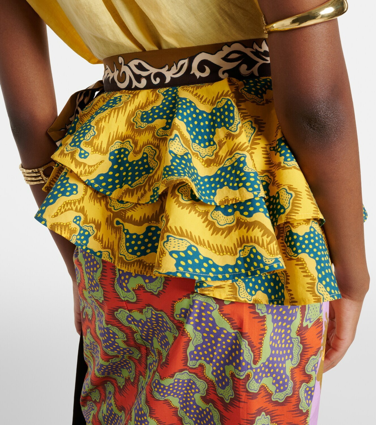 Alémais Arnie printed cotton wrap skirt