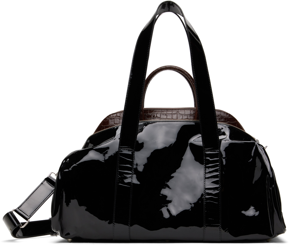 LASTFRAME Women's Macro Ichimatsu Market Bag Small in Black LASTFRAME Women's Macro Ichimatsu Market Bag Small in Black