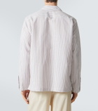 Umit Benan Havana striped linen and cotton shirt