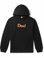 DIME - Logo-Embroidered Cotton-Jersey Hoodie - Black