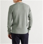 Theory - Mattis Waffle-Knit Cotton Sweatshirt - Green