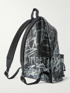 Balenciaga - Explorer Graffiti-Print Textured-Leather Backpack