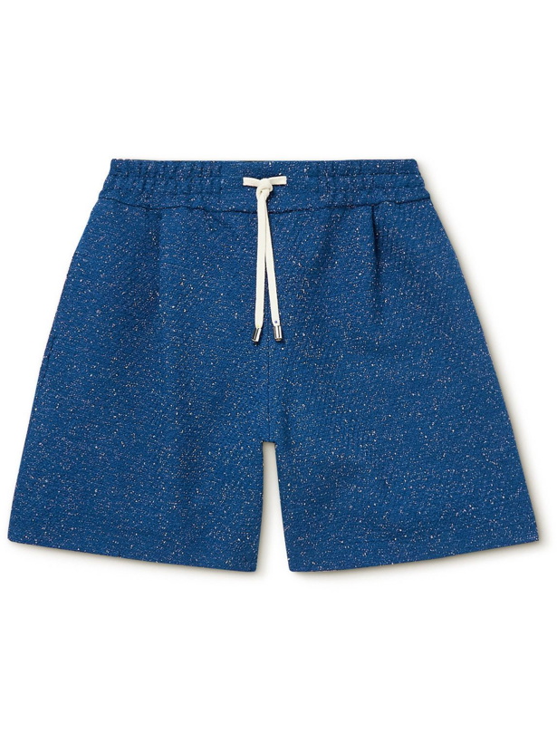 Photo: clothsurgeon - Kvadrat Wide-Leg Worsted Wool-Blend Drawstring Shorts - Blue