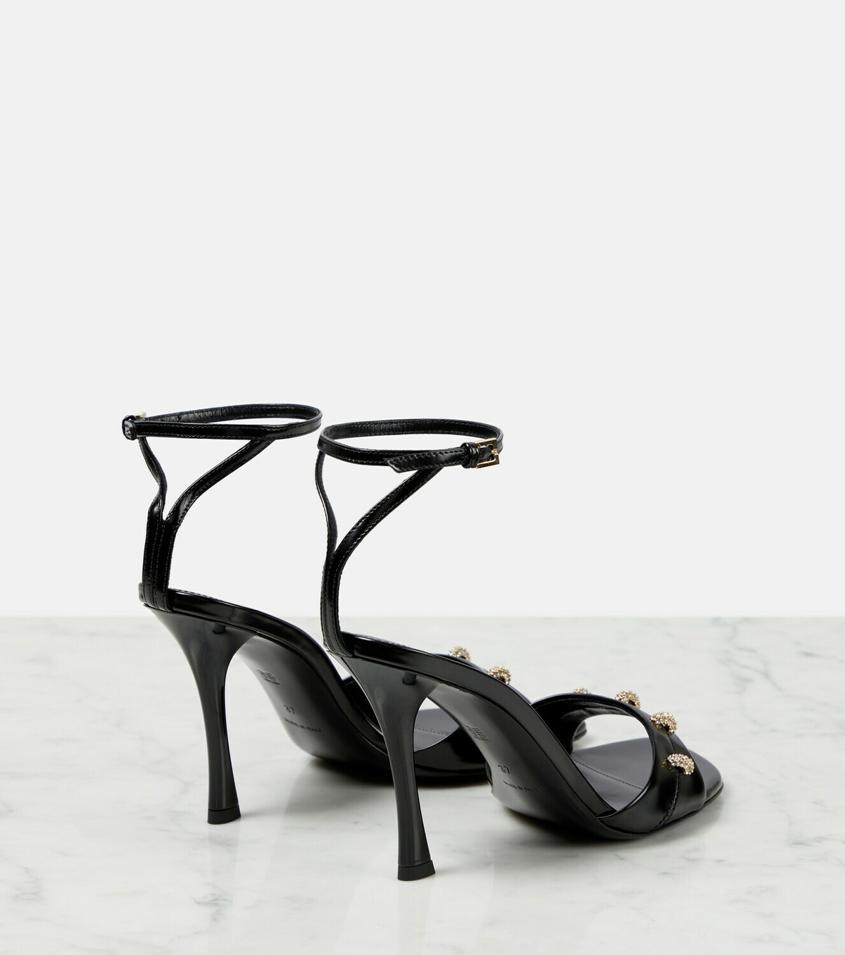 サンダル・ミュール GIVENCHY STITCH LEATHER SANDALS Givenchy Stitch embellished leather sandals Givenchy