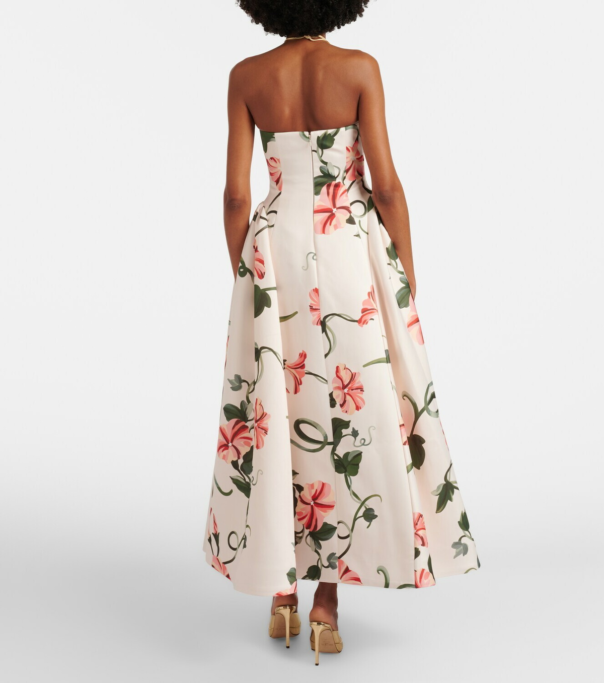 Leo Lin Violet floral bustier gown