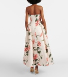 Leo Lin Violet floral bustier gown