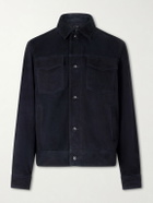 Rag & Bone - Suede Trucker Jacket - Blue