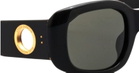 Linda Farrow Celeste - Black / Yellow Gold Sunglasses