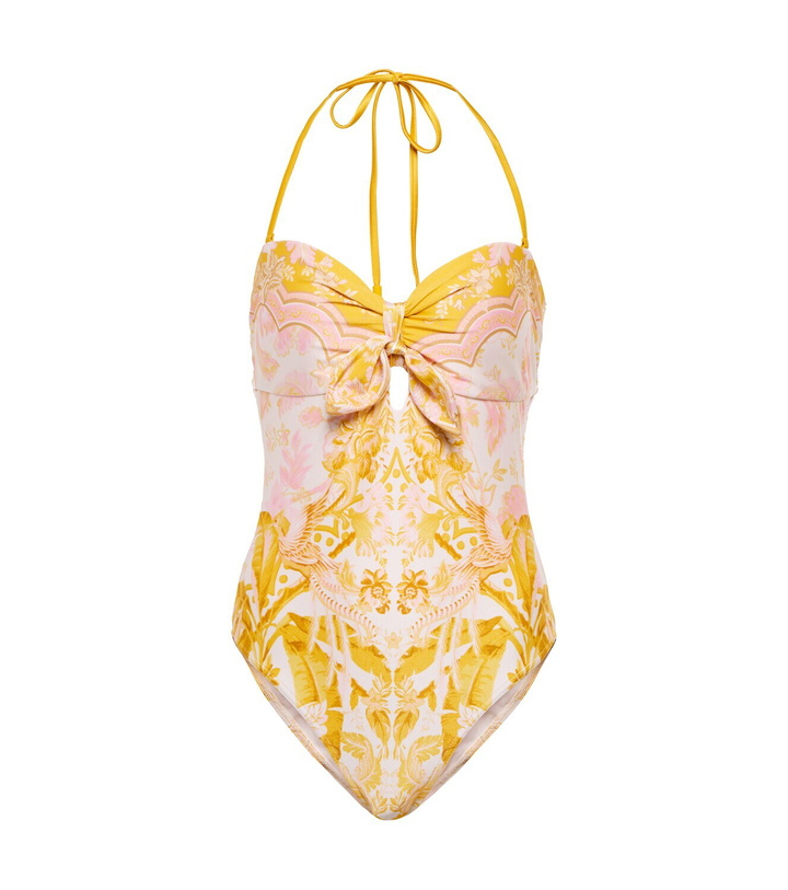 Photo: Zimmermann - Halterneck printed swimsuit