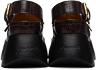 GANNI Brown Platform Clog Loafers
