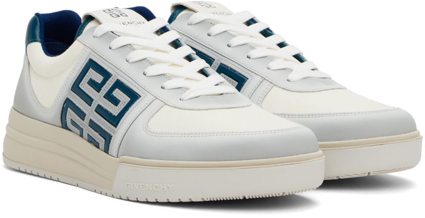 Givenchy Off-White & Blue G4 Low Sneakers Givenchy