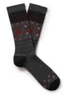 Anonymous ism - Intarsia-Knit Socks