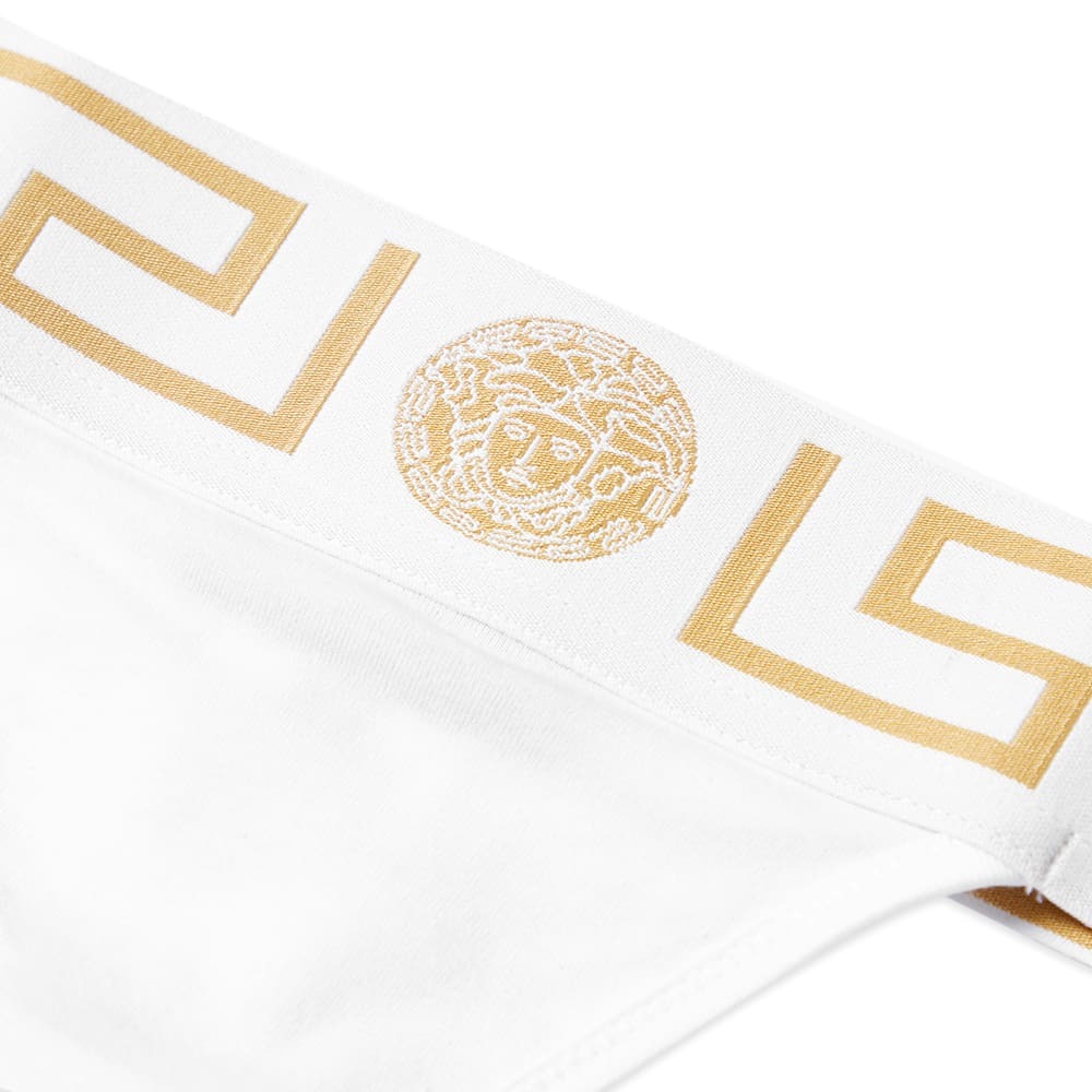 Versace Women's Greca Thong in White
