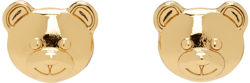 Moschino Gold Teddy Bear Small Earrings