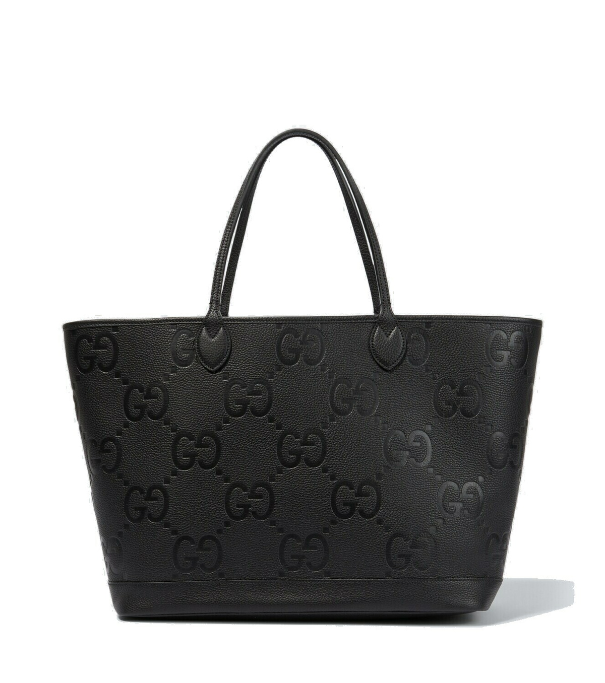 Jumbo GG large tote bag in black leather