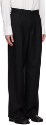 Solid Homme Black Pinched Seams Trousers