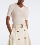Burberry EKD ribbed-knit cashmere polo shirt