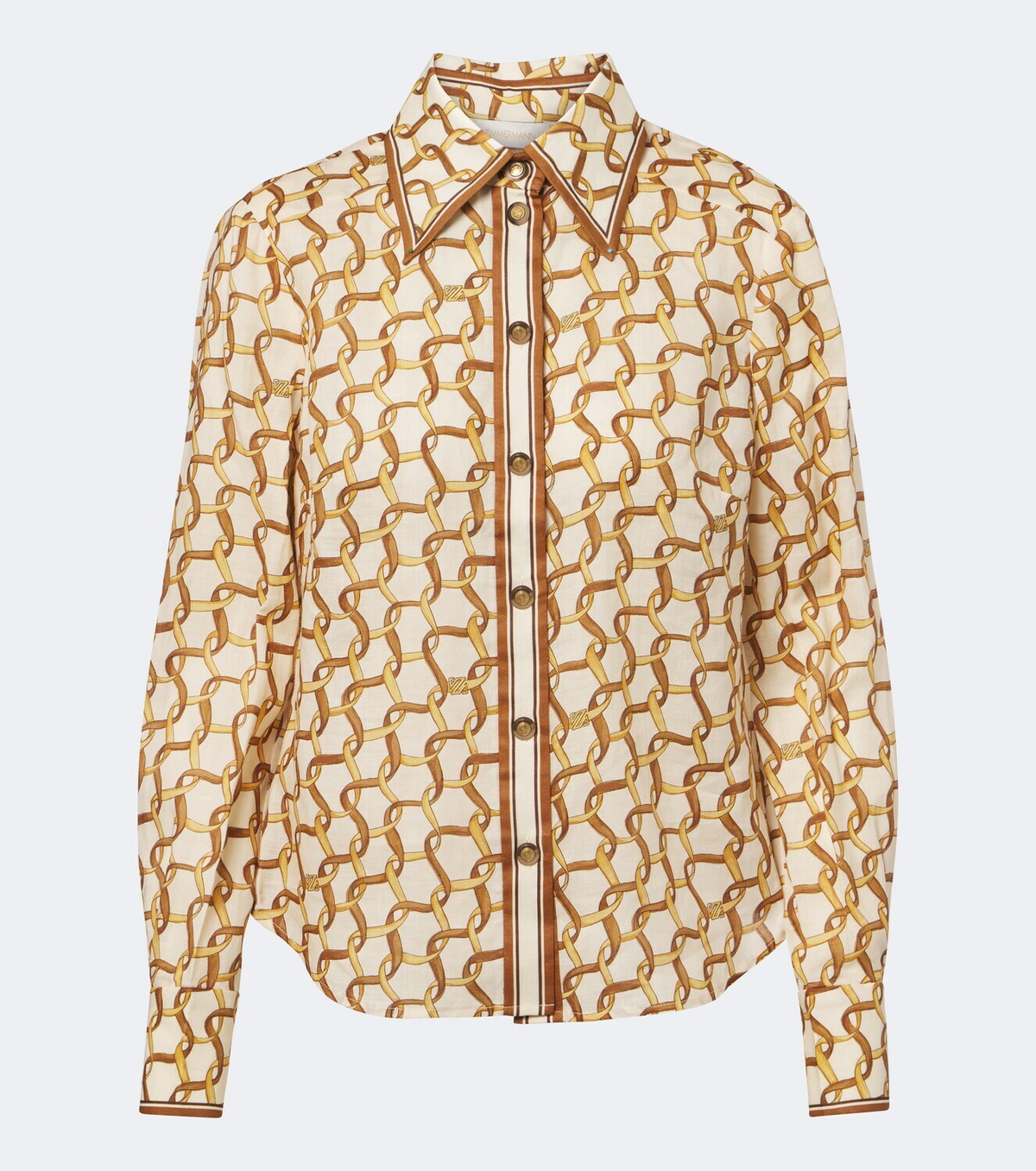 Zimmermann Printed ramie shirt