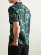 Theory - Irving Camp-Collar Printed Linen Shirt - Black