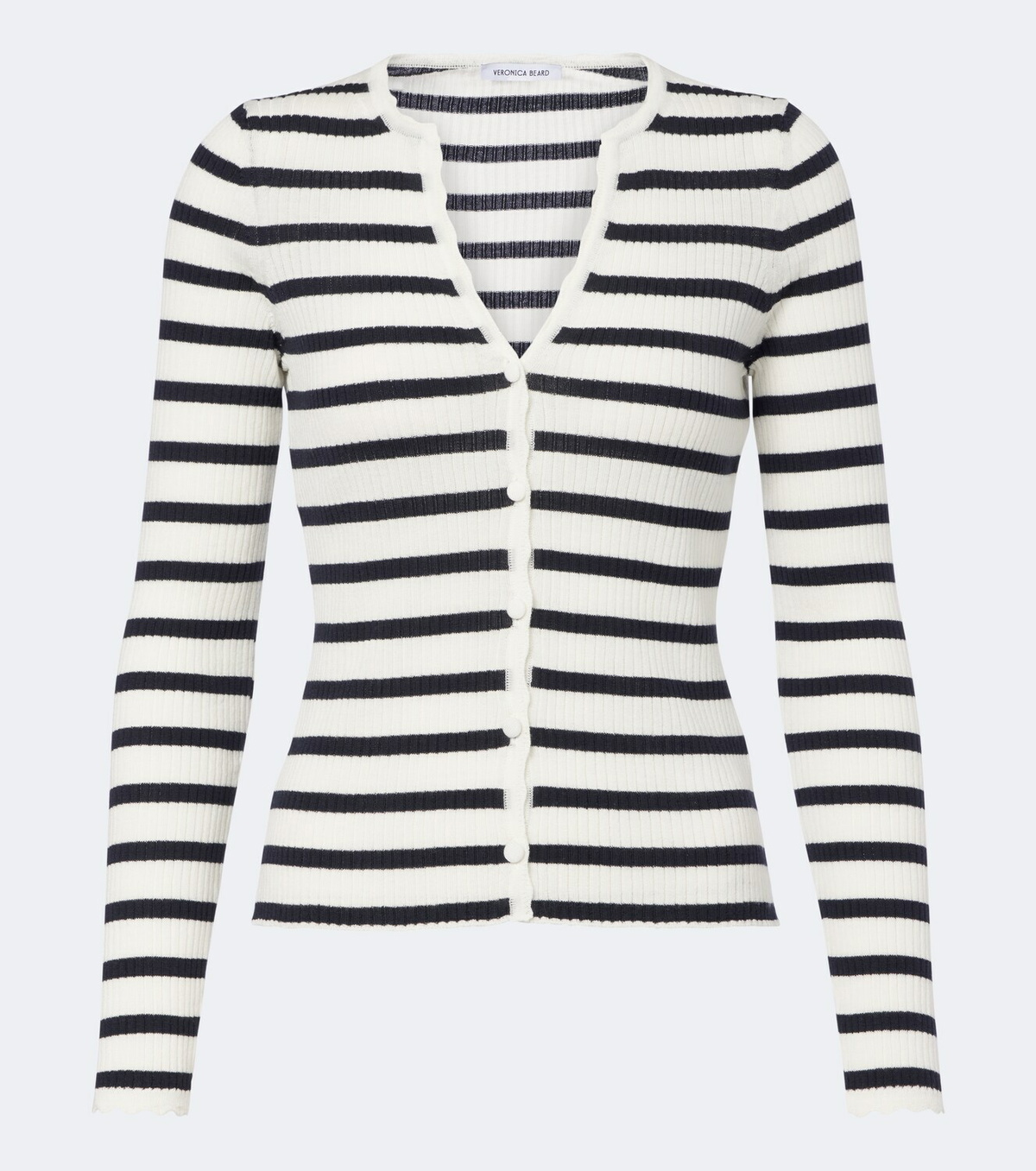 Veronica Beard Anwin striped wool cardigan