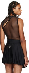 Parnell Mooney Black Slit Tank Top
