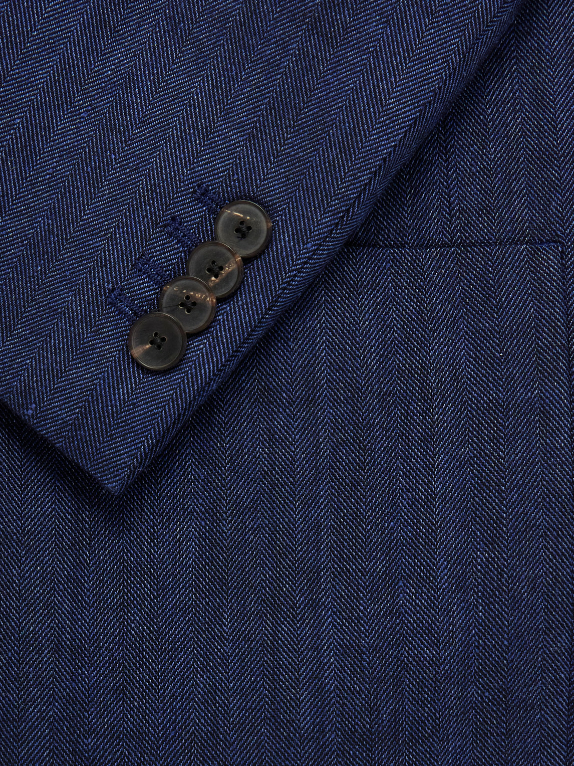 Mr P. - Herringbone Linen-Blend Suit Jacket - Blue
