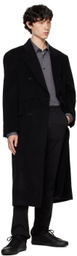 Dunst Black Tailored Double-Breasted Coat