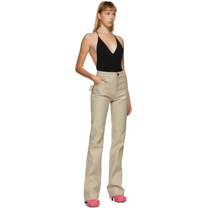 デニム・ジーパン BOTTEGA VENETA BEIGE COTTON JEANS Bottega Veneta Beige Raw Denim Jeans Bottega Veneta