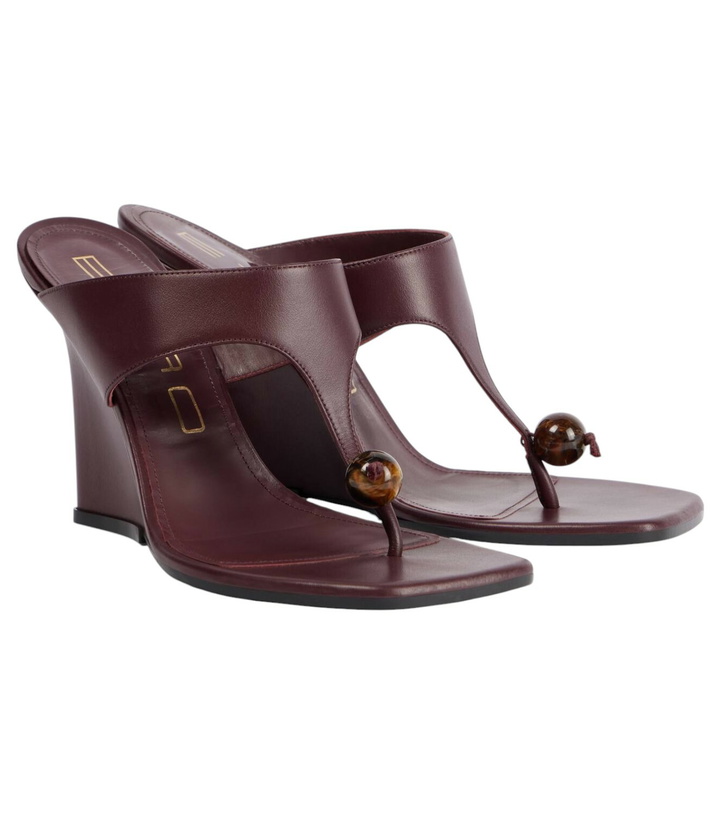 Photo: Etro 90 leather wedge sandals